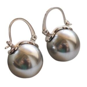 Kate spade silver pearl earrings